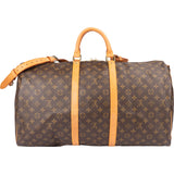 Louis Vuitton Canvas Monogram Keepall 55 Bandouliere