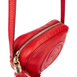 Gucci Red Leather Soho GG Crossbody Bag