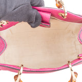 Gucci Pink Leather Mini Bamboo Handbag