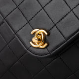 Chanel Quilted Lambskin 24K Gold Single Flap Crossbody Bag