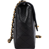 Chanel Quilted Lambskin 24K Gold Single Flap Crossbody Bag