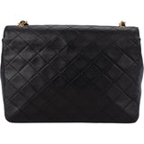 Chanel Quilted Lambskin 24K Gold Single Flap Crossbody Bag