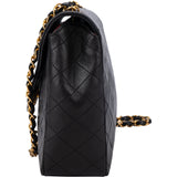 Chanel Quilted Lambskin 24K Gold Single Flap Crossbody Bag