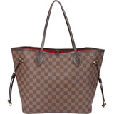 Louis Vuitton Damier Ebene Monogram Neverfull MM Shopper Handbag