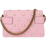 Gucci Pink Leather Queen Margaret Bee Crossbody Bag