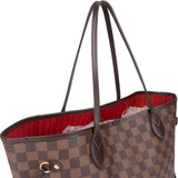 Louis Vuitton Damier Ebene Monogram Neverfull MM Shopper Handbag