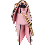 Gucci Pink Leather Queen Margaret Bee Crossbody Bag