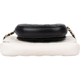 Chanel Quilted Lambskin Side Packs Single Flap Crossbody Bag