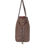 Louis Vuitton Damier Ebene Monogram Neverfull MM Shopper Handbag