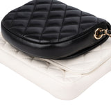 Chanel Quilted Lambskin Side Packs Single Flap Crossbody Bag