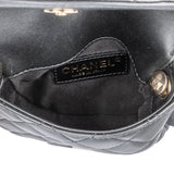 Chanel Quilted Lambskin Side Packs Single Flap Crossbody Bag