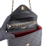 Chanel Quilted Lambskin 24K Gold Single Flap Crossbody Bag