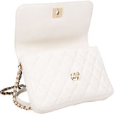 Chanel Quilted Lambskin Side Packs Single Flap Crossbody Bag