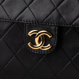 Chanel Quilted Lambskin 24K Gold Single Flap Shoulder Bag