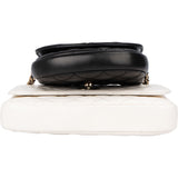 Chanel Quilted Lambskin Side Packs Single Flap Crossbody Bag