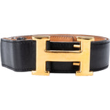 Hermès Bicolor Reversible Leather Belt (90)