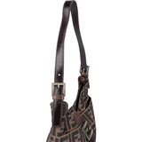 Fendi FF Monogram Baguette Buckle Shoulder Bag