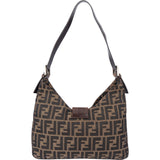 Fendi FF Monogram Baguette Buckle Shoulder Bag