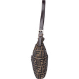 Fendi FF Monogram Baguette Buckle Shoulder Bag