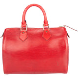 Louis Vuitton Red Epi Monogram Speedy 25 Handbag