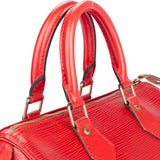 Louis Vuitton Red Epi Monogram Speedy 25 Handbag