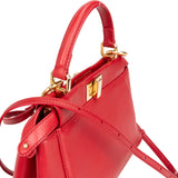 Fendi Rouge Rouge Leather Peekaboo Handbag