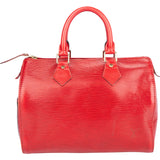 Louis Vuitton Red Vernis Monogram Speedy 25 Handbag