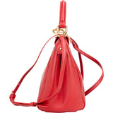 Fendi Rouge Rouge Leather Peekaboo Handbag