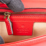Gucci Red Leather GG Marmont Crossbody Bag