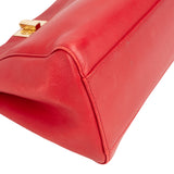 Fendi Rouge Rouge Leather Peekaboo Handbag