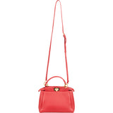 Fendi Rouge Rouge Leather Peekaboo Handbag
