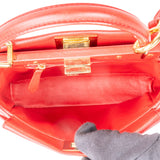Fendi Rouge Rouge Leather Peekaboo Handbag