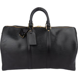 Louis Vuitton Noir Epi Leather Keepall 45