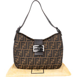 Fendi FF Monogram Baguette Buckle Shoulder Bag