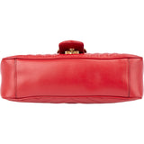 Gucci Red Leather GG Marmont Crossbody Bag