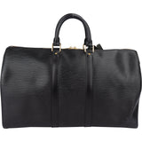 Louis Vuitton Noir Epi Leather Keepall 45