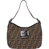 Fendi FF Monogram Baguette Buckle Shoulder Bag