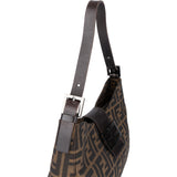 Fendi FF Monogram Baguette Buckle Shoulder Bag