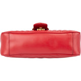 Gucci Red Leather GG Marmont Crossbody Bag