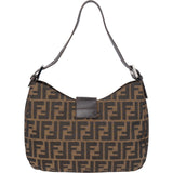 Fendi FF Monogram Baguette Buckle Shoulder Bag