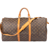 Louis Vuitton Canvas Monogram Keepall 55 Bandouliere
