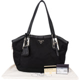 Prada Black Tessuto Zipper Handbag