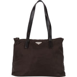 Prada Brown Nylon Triangle Handbag