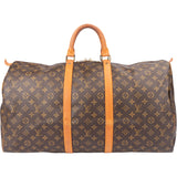 Louis Vuitton Canvas Monogram Keepall 55 Bandouliere
