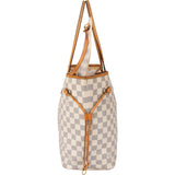Louis Vuitton Damier Azur Monogram Neverfull MM Shopper Handbag