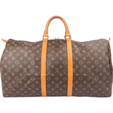 Louis Vuitton Canvas Monogram Keepall 55 Bandouliere