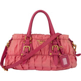 Prada Pink Quilted Nylon City Handbag