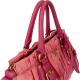 Prada Pink Quilted Nylon City Handbag