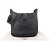 Hermès Noir Evelyne GM Ardennes Crossbody Bag