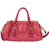 Prada Pink Quilted Nylon City Handbag